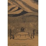 Tadeusz Kantor (1915 Wielopole Skrzyńskie - 1990 Kraków), Projekt dekoracji do przedstawienia Turcaret czyli finalista Alain-René Lesage'a, 1953