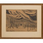 Tadeusz Kantor (1915 Wielopole Skrzyńskie - 1990 Kraków), Projekt dekoracji do przedstawienia Turcaret czyli finalista Alain-René Lesage'a, 1953