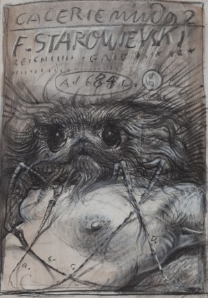 Franciszek Starowieyski (1930 Bratkówka near Krosno - 2009 Warsaw), Project for a poster of an exhibition by Franciszek Starowieyski, 1984