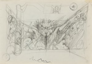 Franciszek Starowieyski (1930 Bratkówka near Krosno - 2009 Warsaw), Sketch for a theater of drawing