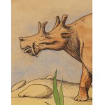 Kazimierz Mikulski (1918 Kraków - 1998 Kraków), Bestiarium - zestaw 5 ilustracji do czasopisma Przekrój, 1953