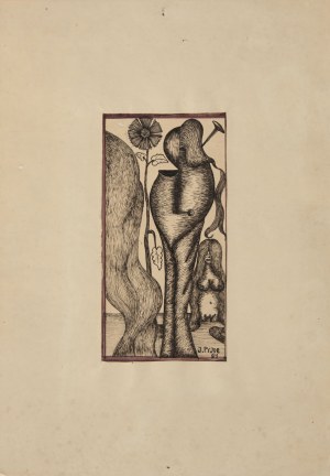 Jan Pyjor (1935 Gdansk - 1994 Warsaw), Sureistic drawing, 1981