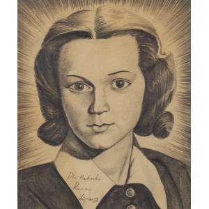 Roman Opałka (1931 Abbeville, Francja - 2011 Rzym), Portret kobiety, 1958