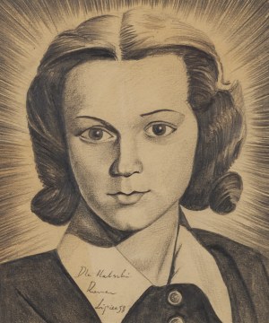 Roman Opałka (1931 Abbeville, France - 2011 Rome), Portrait of a Woman, 1958