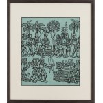 Roman Opałka (1931 Abbeville, Francja - 2011 Rzym), Ilustracja do książki Skamieniały statek Roberta Stillera, 1967