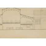 Eugeniusz Ajewski (1915 - 2006), Zestaw czterech plansz projektowych do Hali Koszyki, 1947