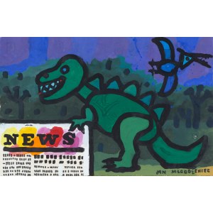 Jan Młodożeniec (1929 Warszawa - 2000 Warszawa), News - projekt ilustracji