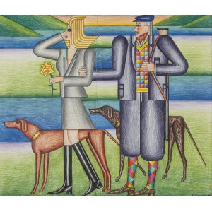 Andrzej Krajewski \ Andre de Krayewski (1933 Poznań - 2018 Newark), Polowanie par force