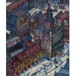 Edward Dwurnik (1943 Radzymin - 2018 Warszawa), Stary Rynek w Poznaniu