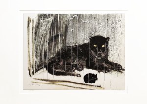 Jozef Wilkoń (b. 1930), Panther, inkography (edition 18/100), 2022