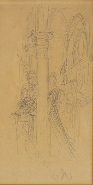 Jan Matejko (1838 Kraków - 1893 Kraków), Historical sketch, 1860s.