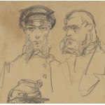 Jan Matejko (1838 Kraków - 1893 Kraków), Szkic trzech portretów