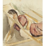 Wojciech Weiss (1875 Leorda, Rumunia - 1950 Kraków), Aneri na leżaku, 1918
