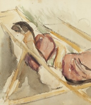 Wojciech Weiss (1875 Leorda, Rumunia - 1950 Kraków), Aneri na leżaku, 1918