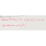 Konstanty Laszczka (1865 Makowiec Duży - 1956 Kraków), Krajobraz podgórski z torami (Linia Chabówka-Zakopane z widokiem Tatr w tle)