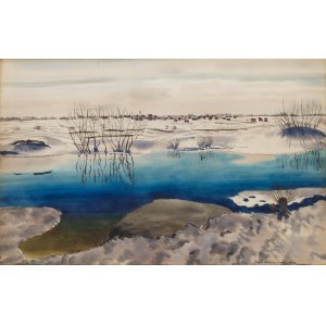 Rafał Malczewski (1892 Kraków - 1965 Montreal), Pejzaż kanadyjski, 1943