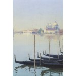 Soter Jaxa Małachowski (1867 Wolanów pod Odessą - 1952 Kraków), Wenecja, widok na kościoły San Giorgio Maggiore i Santa Maria della Salute, 1925