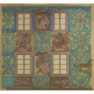 Zofia Stryjeńska (1891 Kraków - 1976 Genewa), Projekt polichromii dla kamienicy Pod Lwem, około 1928