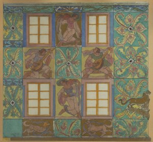 Zofia Stryjeńska (1891 Kraków - 1976 Geneva), Polychrome design for the 