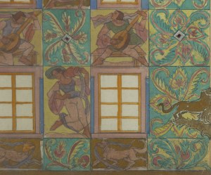Zofia Stryjeńska (1891 Kraków - 1976 Geneva), Polychrome design for the 