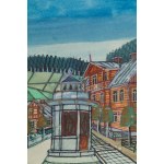 Nikifor Krynicki (1895 Krynica - 1968 Folusz), Rynek w Muszynie, lata 50. XX w.