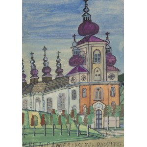 Nikifor Krynicki (1895 Krynica - 1968 Folusz), Widok na kościół