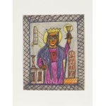 Nikifor Krynicki (1895 Krynica - 1968 Folusz), Święta z kielichem, lata 60. XX w.