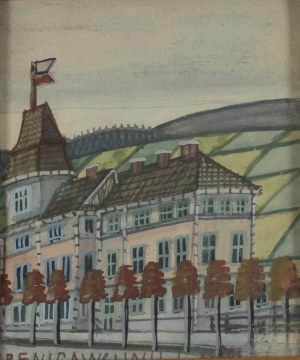 Nikifor Krynicki (1895 Krynica - 1968 Folusz), Krynica townhouse, 1950s.