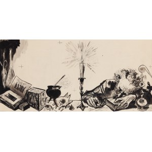 Jan Marcin Szancer (1902 Kraków - 1973 Warszawa), Ilustracja do książki Baśń o stalowym jeżu , 1963