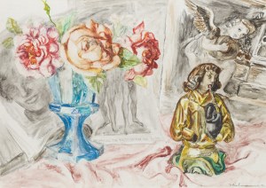 Maja Berezowska (1898 Baranowicze - 1978 Warsaw), Still life with a figure, 1953