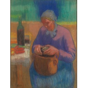 Jean (Jan Mirosław Peszke) Peske (1870 Gołta, Ukraina - 1949 Le Mans, Francja), Obierająca ziemniaki