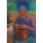 Jean (Jan Mirosław Peszke) Peske (1870 Gołta, Ukraina - 1949 Le Mans, Francja), Obierająca ziemniaki