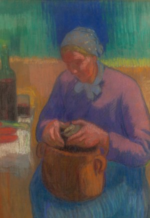 Jean (Jan Miroslaw Peszke) Peske (1870 Golta, Ukraine - 1949 Le Mans, France), Peeling potatoes