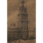 Odo Dobrowolski (1883 Czerniowice - 1917 Kijów), Lwów - Cerkiew Wołoska i wieża Korniakta, 1915