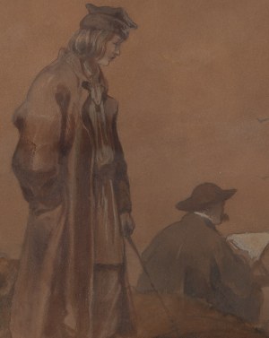 Franciszek Kostrzewski (1826 Warsaw - 1911 Warsaw), Painter and Wanderer, 1860