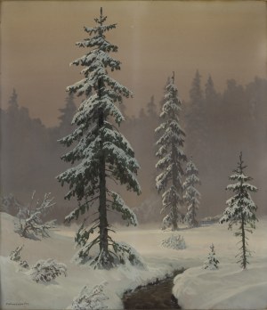 Konstanty Mackiewicz (1894 Maloryta near Brest - 1985 Lodz), Winter Landscape