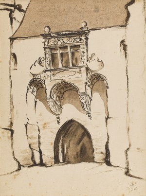 Stanisław Noakowski (1867 Nieszawa near Aleksandrów Kujawski - 1928 Warsaw), Entrance gate, 1918