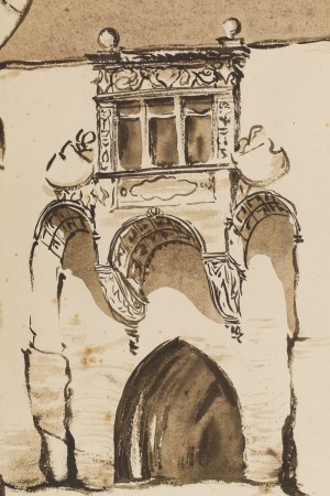 Stanisław Noakowski (1867 Nieszawa near Aleksandrów Kujawski - 1928 Warsaw), Entrance gate, 1918