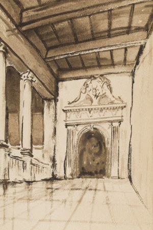 Stanisław Noakowski (1867 Nieszawa near Aleksandrów Kujawski - 1928 Warsaw), Courtyard arcade, 1916