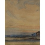 Franciszek Turek (1882 Kraków - 1947 Kraków), Pejzaż z zachodzącym słońcem, 1920