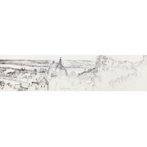 Henryk Dąbrowski (1927 Warszawa - 2006 Warszawa), Panorama z Góry Trzech Krzyży w Kazimierzu Dolnym, 1985