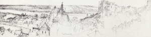 Henryk Dąbrowski (1927 Warsaw - 2006 Warsaw), Panorama from the Mount of Three Crosses in Kazimierz Dolny, 1985