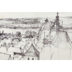 Henryk Dąbrowski (1927 Warszawa - 2006 Warszawa), Panorama z Góry Trzech Krzyży w Kazimierzu Dolnym, 1985