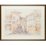 Henryk Dąbrowski (1927 Warszawa - 2006 Warszawa), Piazza della Rotonda w Rzymie, 1965