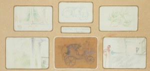 Jacek Malczewski (1854 Radom - 1929 Krakow), Collection of 6 co-framed drawings and artist's autograph, ca. 1926