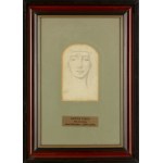 Józef Mehoffer (1869 Ropczyce - 1946 Wadowice), Sancta Virgo (Matka Boska Bolesna) - szkic do witraża dla katedry na Wawelu