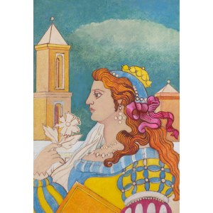 Jan Kaczmarkiewicz (1904 Rawicz - 1989 ), Projekt do scenografii (Don Kichot)