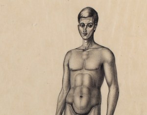 Jan Kaczmarkiewicz (1904 Rawicz - 1989 ), Standing nude