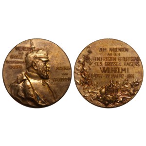 Germany, Medal - 100th Birthday of the Emperor Wilhelm I, 1897 year