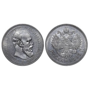 Russian Empire, 1 Rouble, 1893 year, (AG)